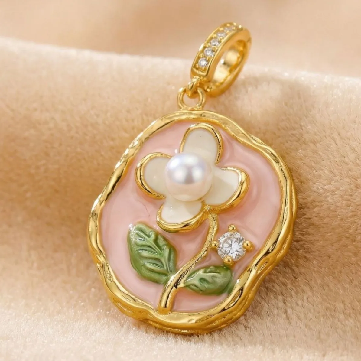 Natural freshwater pearl antique necklace Monet garden retro oil painting style high sense fashion