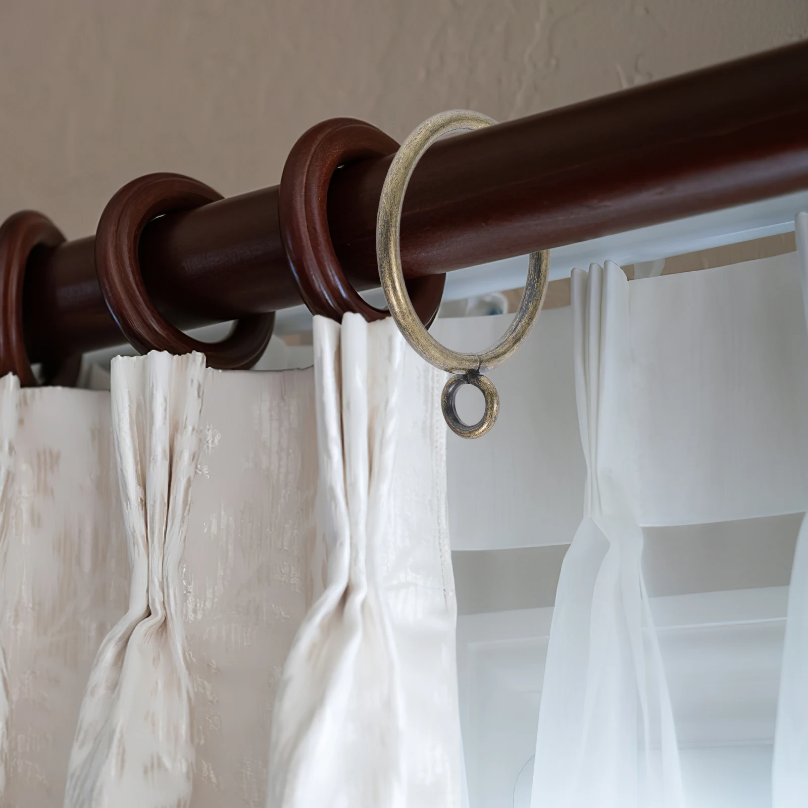 

20Pcs Metal Curtain Rings Eyelet Quiet Operation Compatible Shower Window Curtains Easy Install Humid Environment