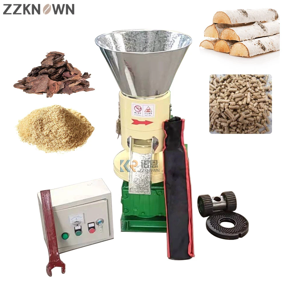 Motor Farming Pelletizer Household Small 220V Fish Chicken Pig Poultry Animal Feed Pellet Processing Wood Pellet Machines