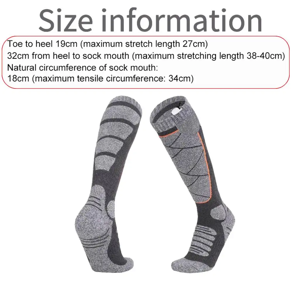 Heated Socks Man Winter Thermal Heated Foot Warmer Rechargeable Outdoor Sport Ski Heating Socks Warm Snowmobile Skiing