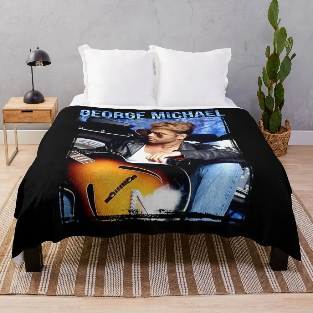 George Live Portrait Throw Blanket Decorative Soft Throw Blanket for Couch Sofa