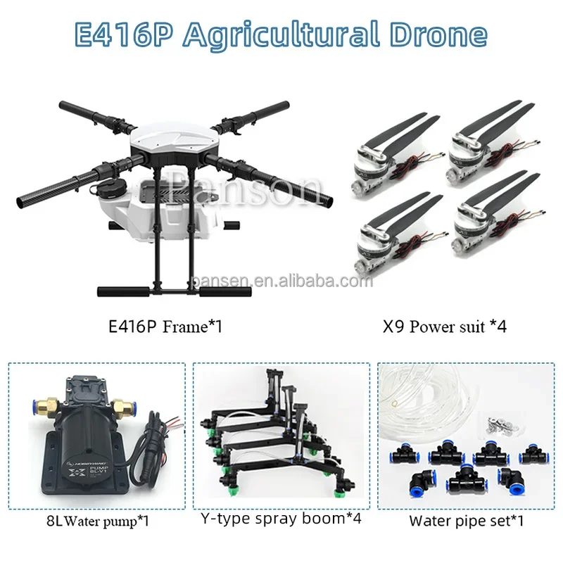 Nieuwe Ft E 416P 4 As 16l Borstel/Borstelloze Spuiten Cardanische Systeem Opvouwbare Quadcopter Landbouw Drone Met Hobbywing X9 Motor