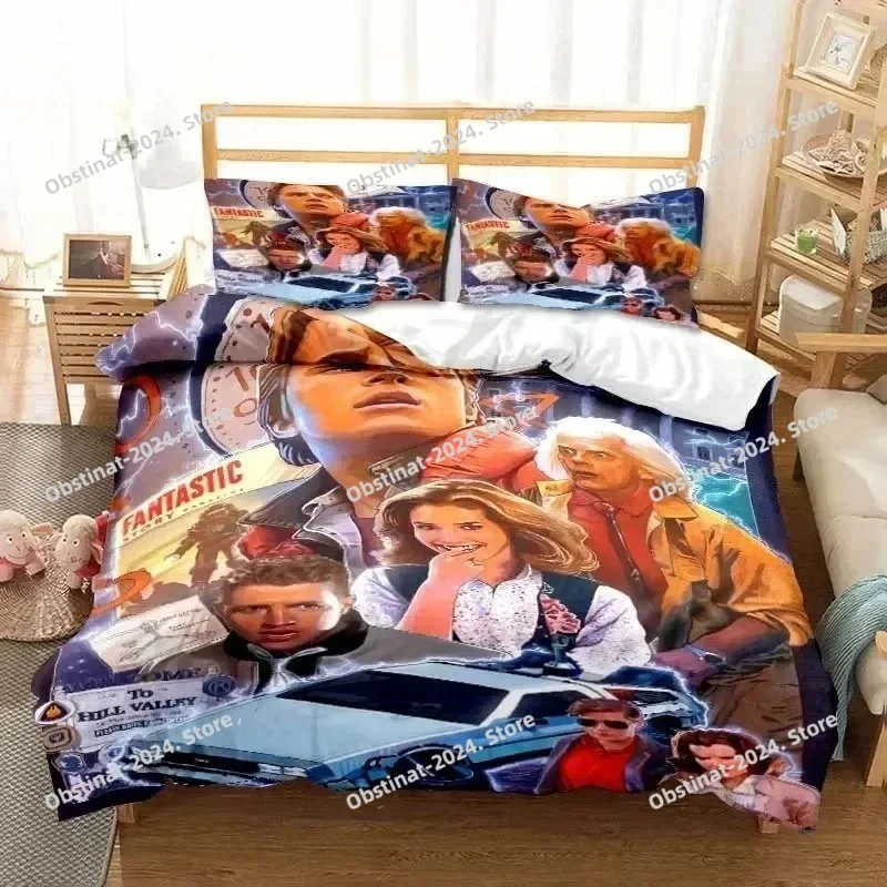 

Sci-fi Movie Back To The Future Bedding Set Single Twin Full Queen King Size Bed Set Adult Boys Bedroom Bedding Gift