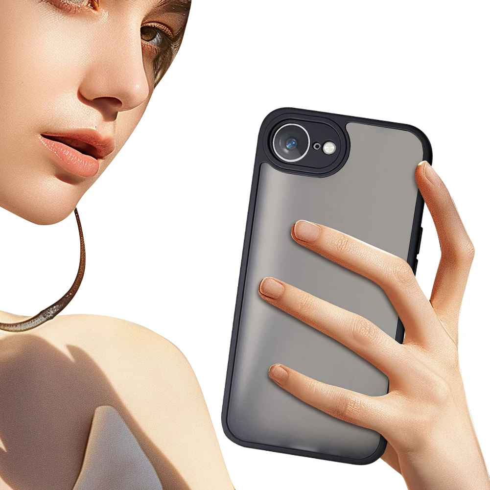 

Frosted Translucent Case for iPhone 16E Matte Shockproof Hard Cover Drop Protection Hard Protective Case Phone Cover