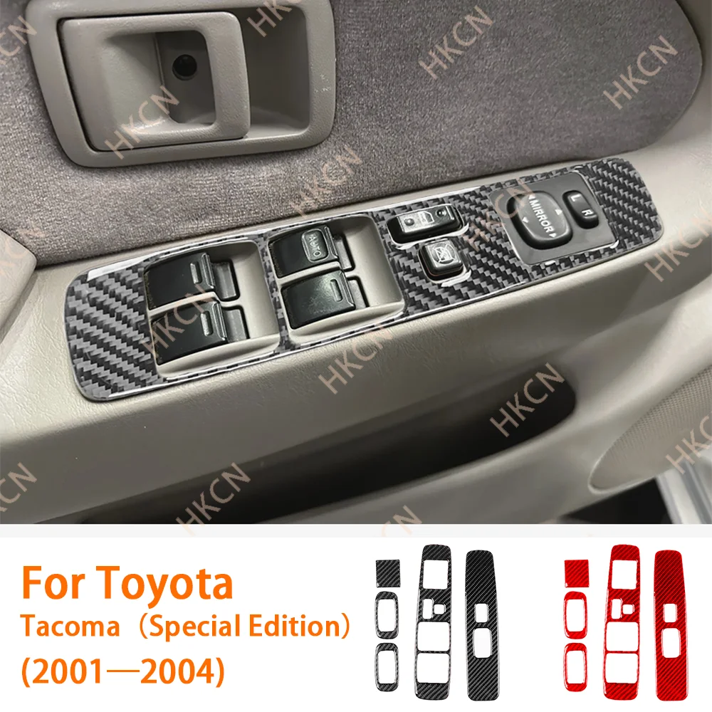 

Carbon Fiber Window Switch Lifting Panel Car Accessories Interior Cover Trim Sticker For Toyota Tacoma 2001—2004—Special Edition