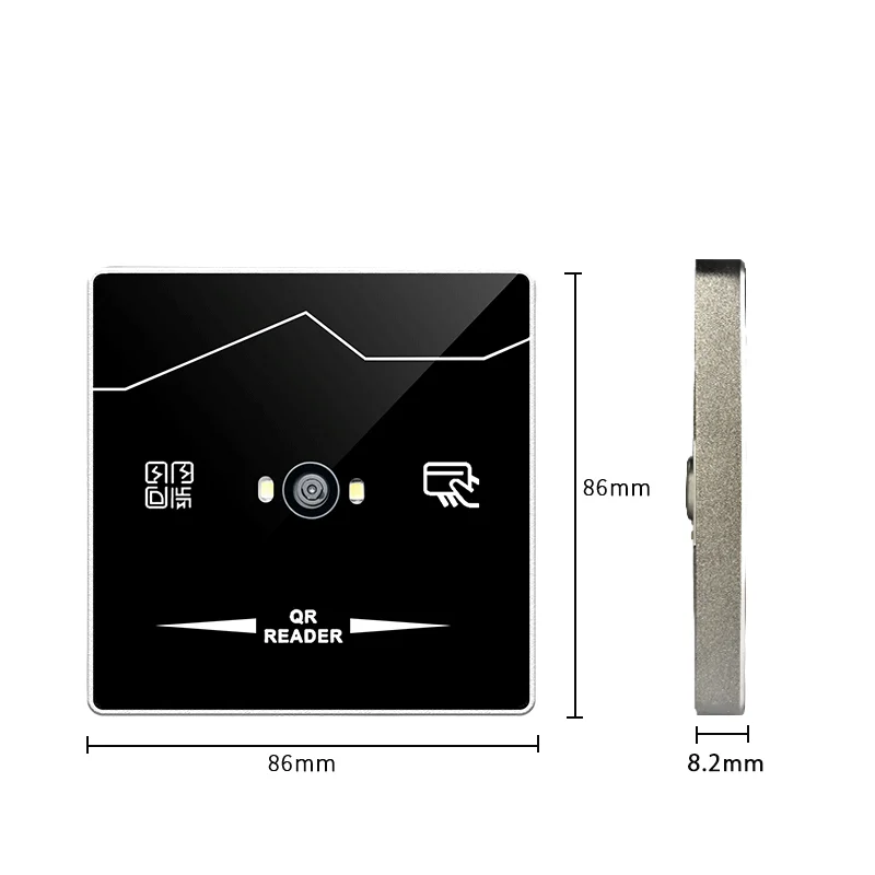 Metal RFID 13.56Mhz Wiegand RS232 485 UART IC Card Smart Contactless Dynamic QR Code Scanner Access Control System Card Reader