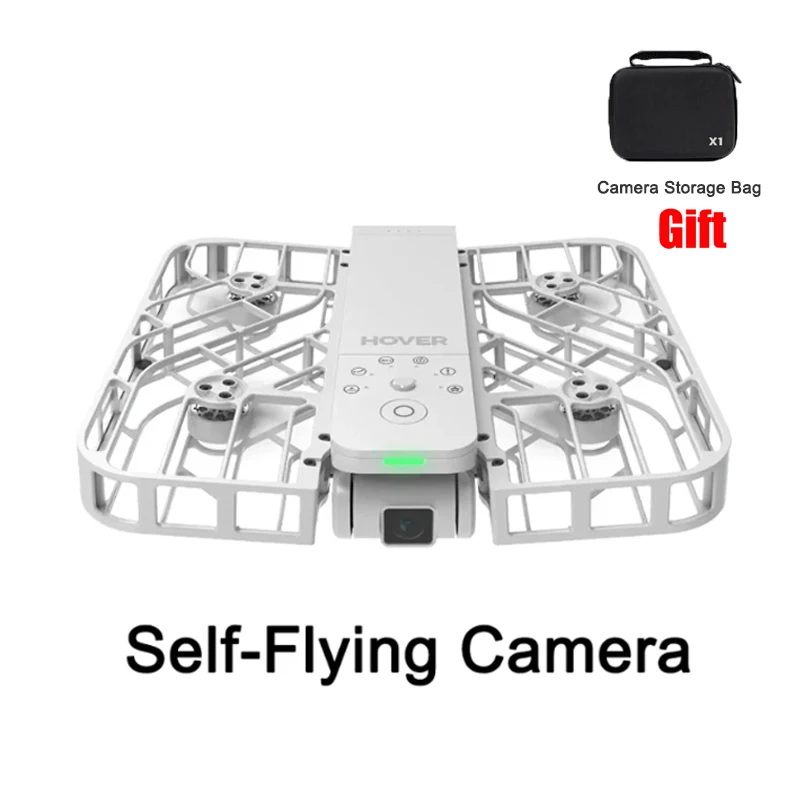 

HOVER Air X1 Self Flying Camera Pocket Sized Drone HDR Video Capture Palm Takeoff Intelligent Flight Paths Follow Me Mode