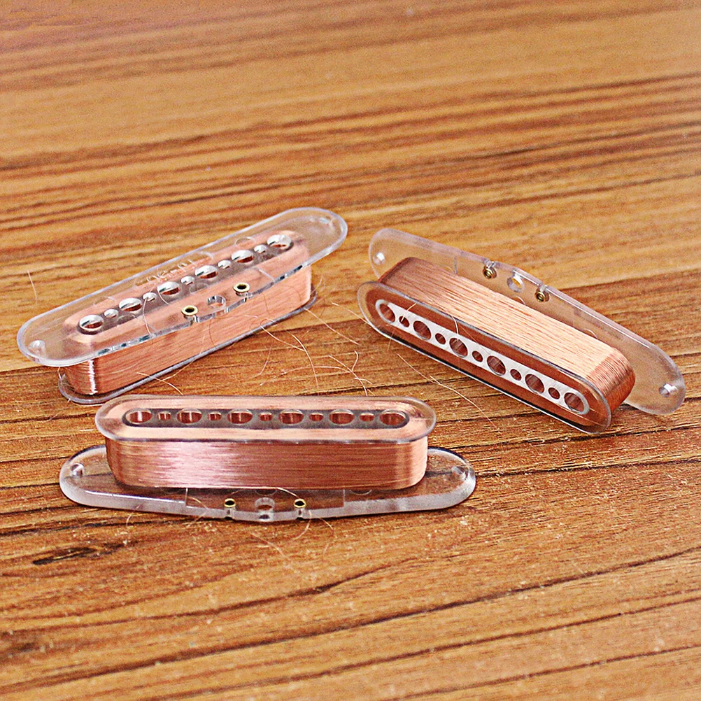 

3Pcs Transparent Humbucker Pickup Bobbin 48mm Guitar Screw Side Durable High Quality Easy Install Pickup Bobbin