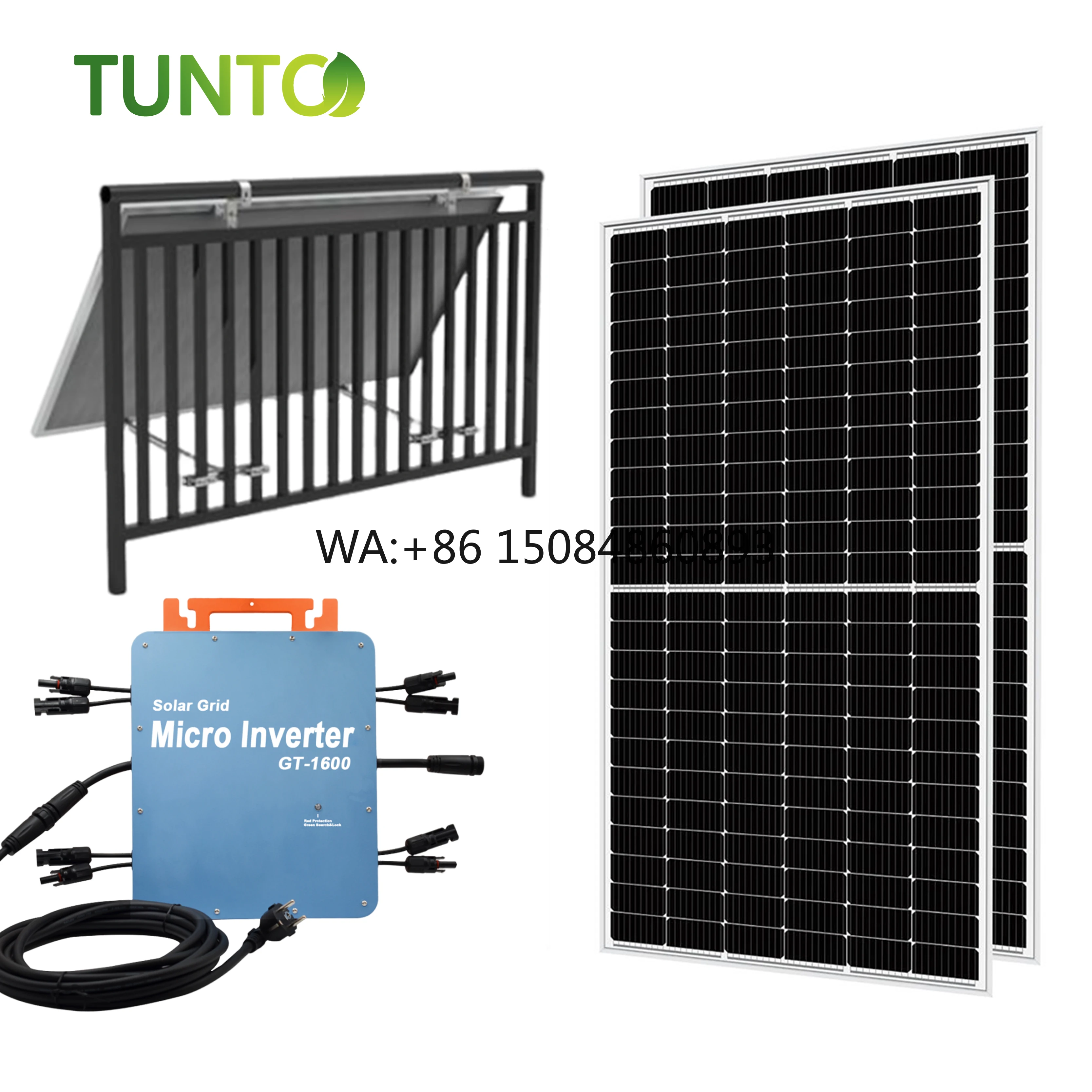 Solar balcony power generation800 W Plug & Play Balcony Photovoltaics with Mounting System and Inverter EU Market