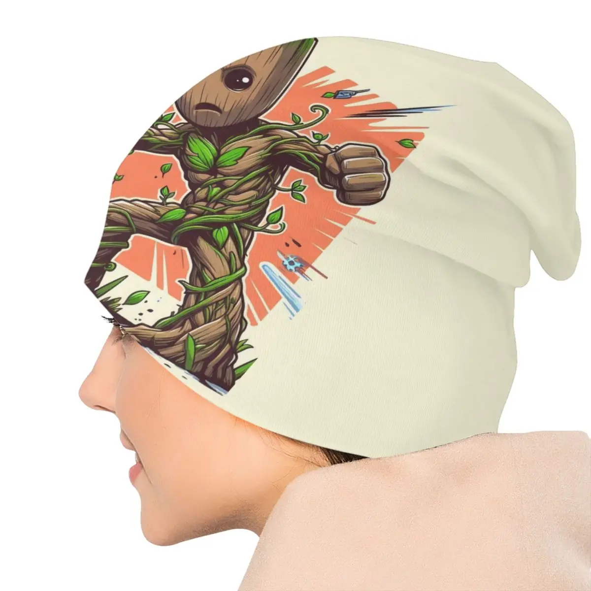 حراس المجرة أنا أعظم الوحش Skullies Beanies قبعات الشارع الشهير شتاء دافئ النساء الرجال محبوك قبعة الكبار بونيه القبعات