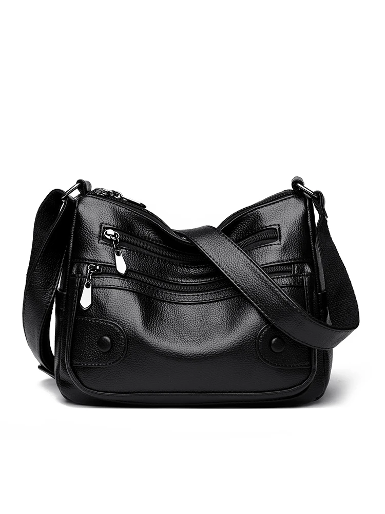 

Женская модная кожаная сумка через плечо, новинка 2025, сумка через плечо для мам среднего возраста и ly, практичная, многофункциональная...