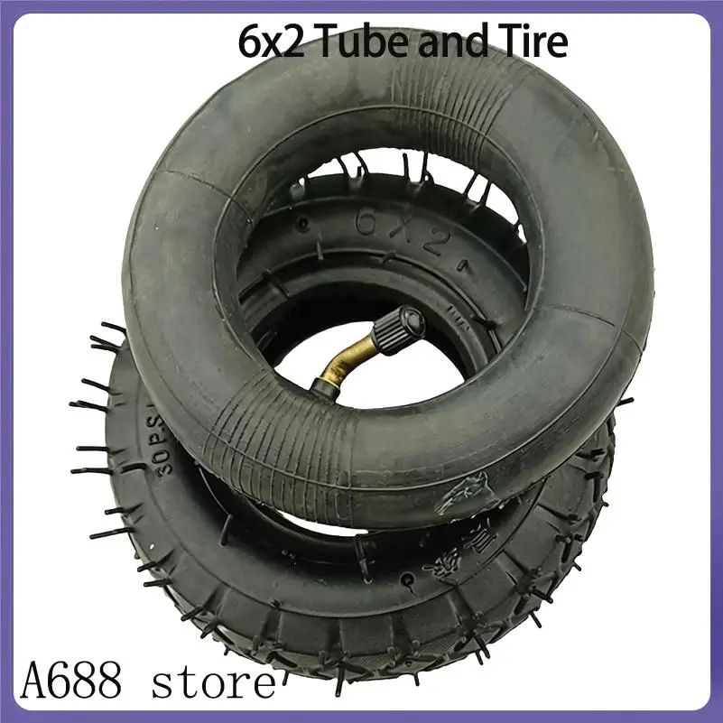 Premium 6X2 Inflatable 6-Inch Electric Scooter Tires, Thickened Wear-Resistant Inner and Outer Tube Set