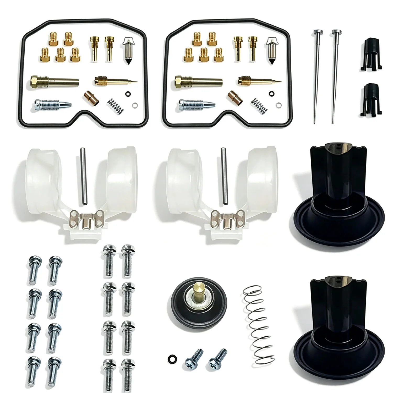 Motorcycle Carburetor Rebuild Repair For Kawasaki ZZR250 GPX250R Ninja 250R EX250 1988-2007 Carb Plunger Diaphragm Float Parts