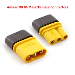 10Pcs Amass MR30 Male Female DC Motor Plug Three Hole Connector
