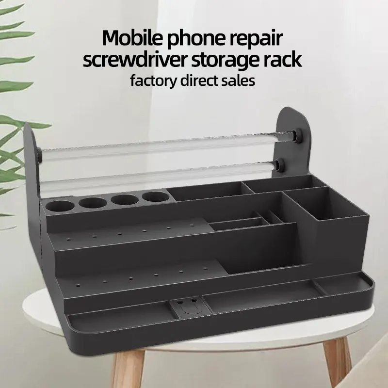 Multi Functional, Mobile Phone Repair Tool, Plastic Storage Box, Component Accessory Desktop Box, Screwdriver Holder