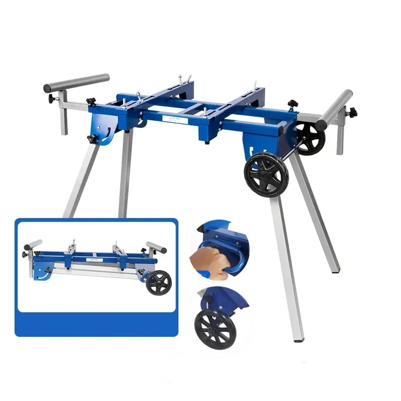 7-14 inch Workbench Woodworking Table Mobile Bracket Portable lCutting Machine Stand Aluminum Machine Miter Saw Workbench