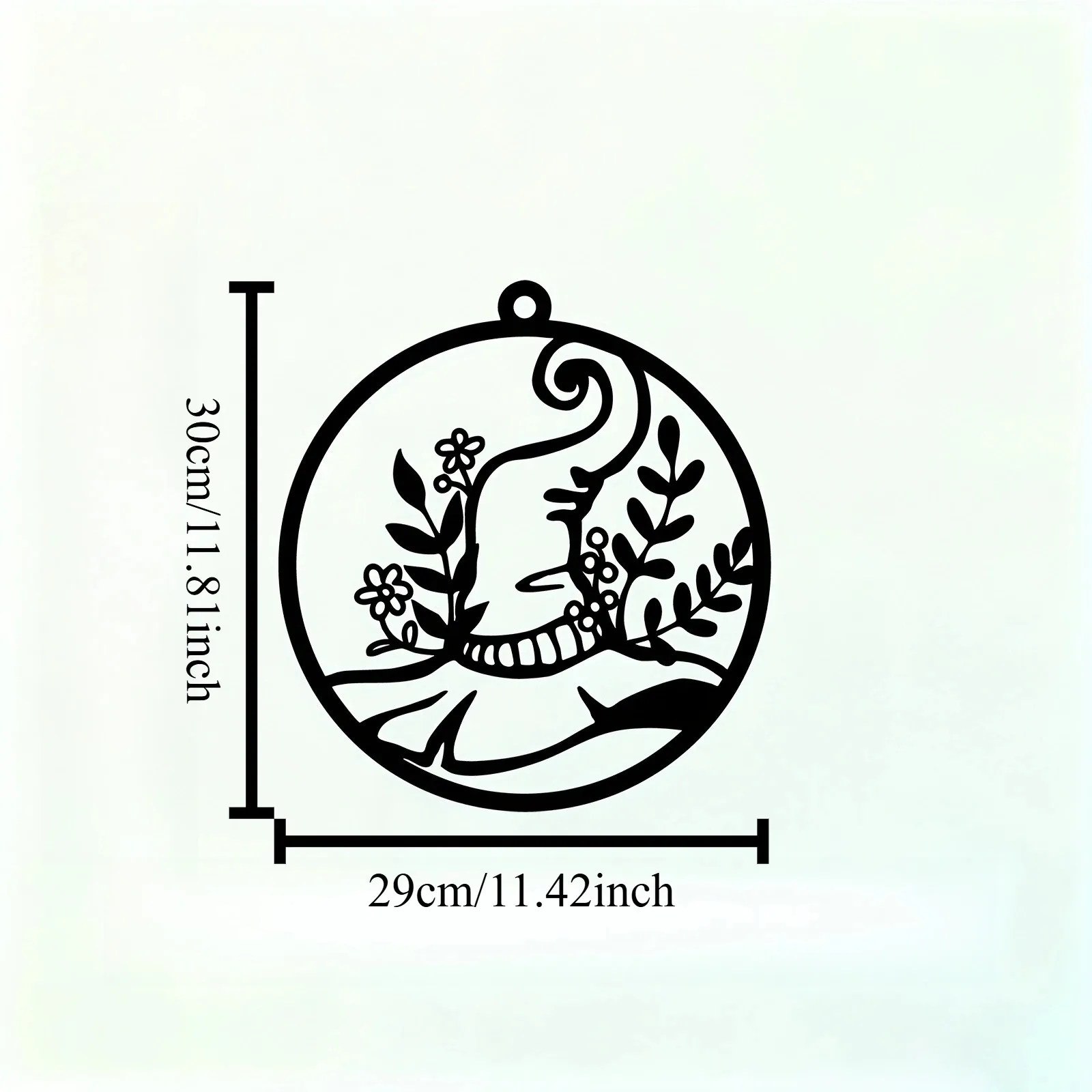 CIFBUY Iron Wall Art Floral Witch Hat Metal Sign Waterproof Home Patio Fence Decor Rustic Hanging Plaque view 3