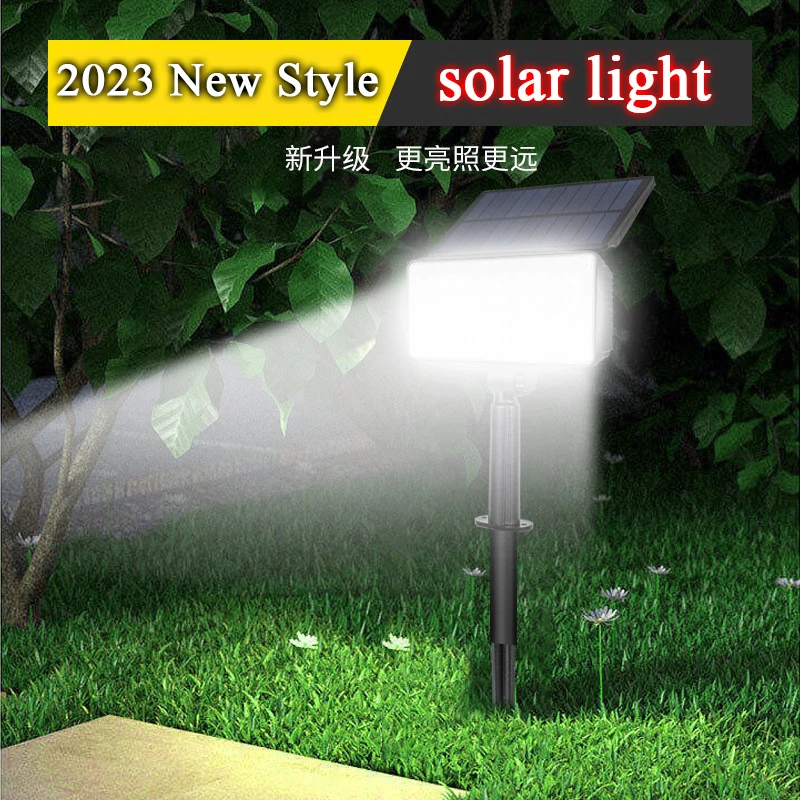 

2023 New Solar Lawn Lamp Ground Plug Spotlight Outdoor Waterproof Highlight Garden Landscape Wall Lamp Dual Purpose Lights Hot