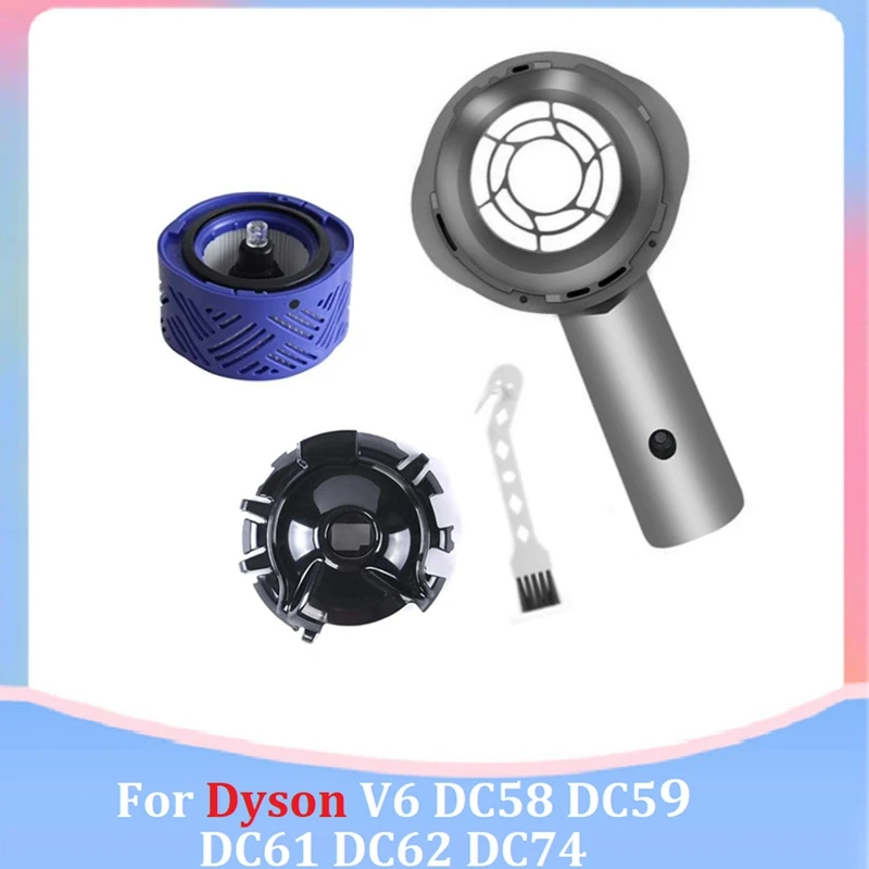 Replacement Accessories Kit For Dyson V6 DC58 DC59 DC61 DC62 DC74 Vacuum Cleaner Parts Motor Rear Cover Rear Filter