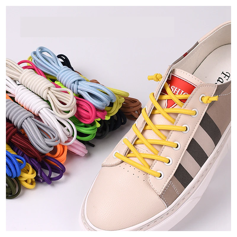 No Tie Shoelaces Round Strong Elastic Shoe Laces Kids Adult Leisure Sneakers Quick Shoes Lace Outdoor Lazy Laces Accessories