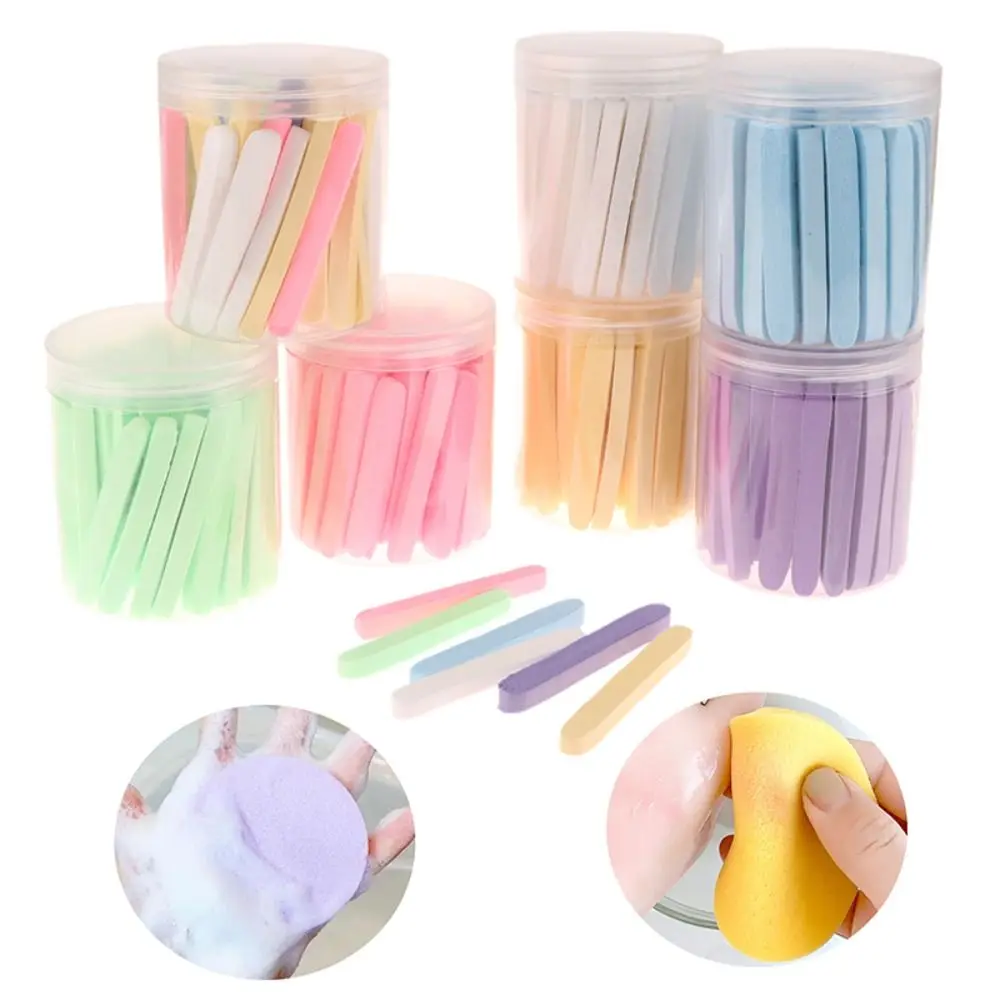 50Pcs/Set Compressed Face Wash Sponge Disposable Canned Facial Sponges Smooth Skin Face Cleansing Cotton Pad For All Skin Types