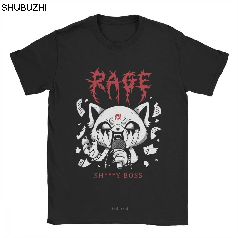 Men Aggretsuko Aggressive Retsuko Karaoke Rage Mood T Shirt Pure Cotton Tops Unique Short Sleeve Tees Pl T-Shirt sbz8119