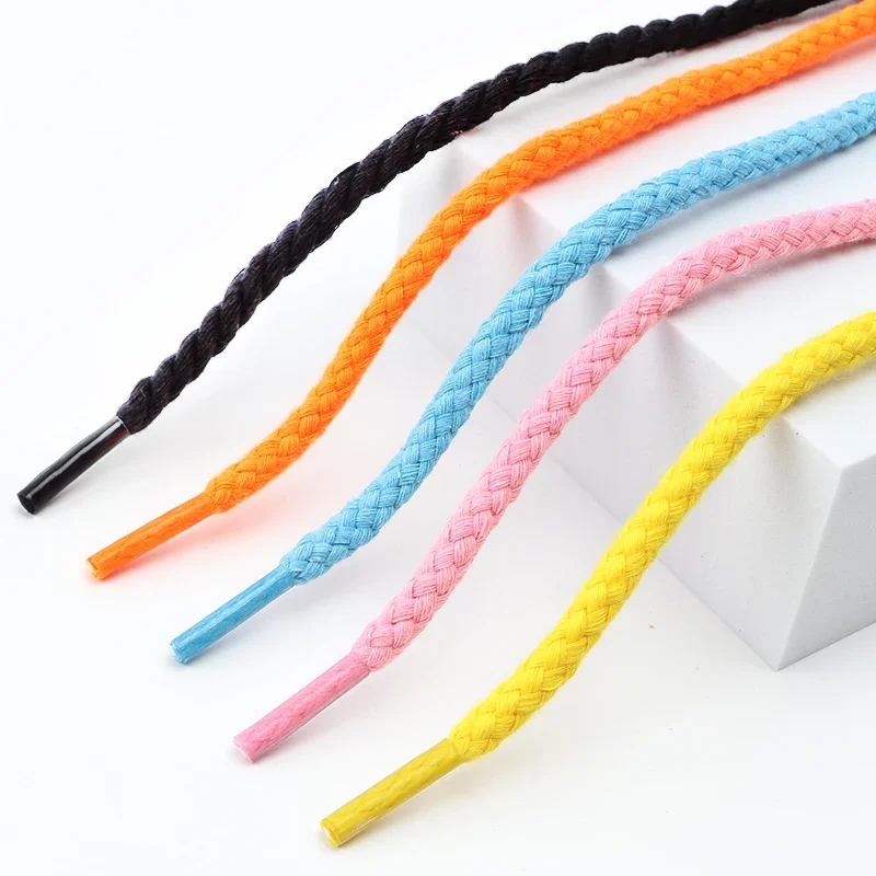 

Round Shoe Laces Cotton Linen Shoelaces for Sneakers Cashew Flower Hemp Rope Shoelace for AF1 AJ1 Shoestrings 8mm Bold 1 Pair