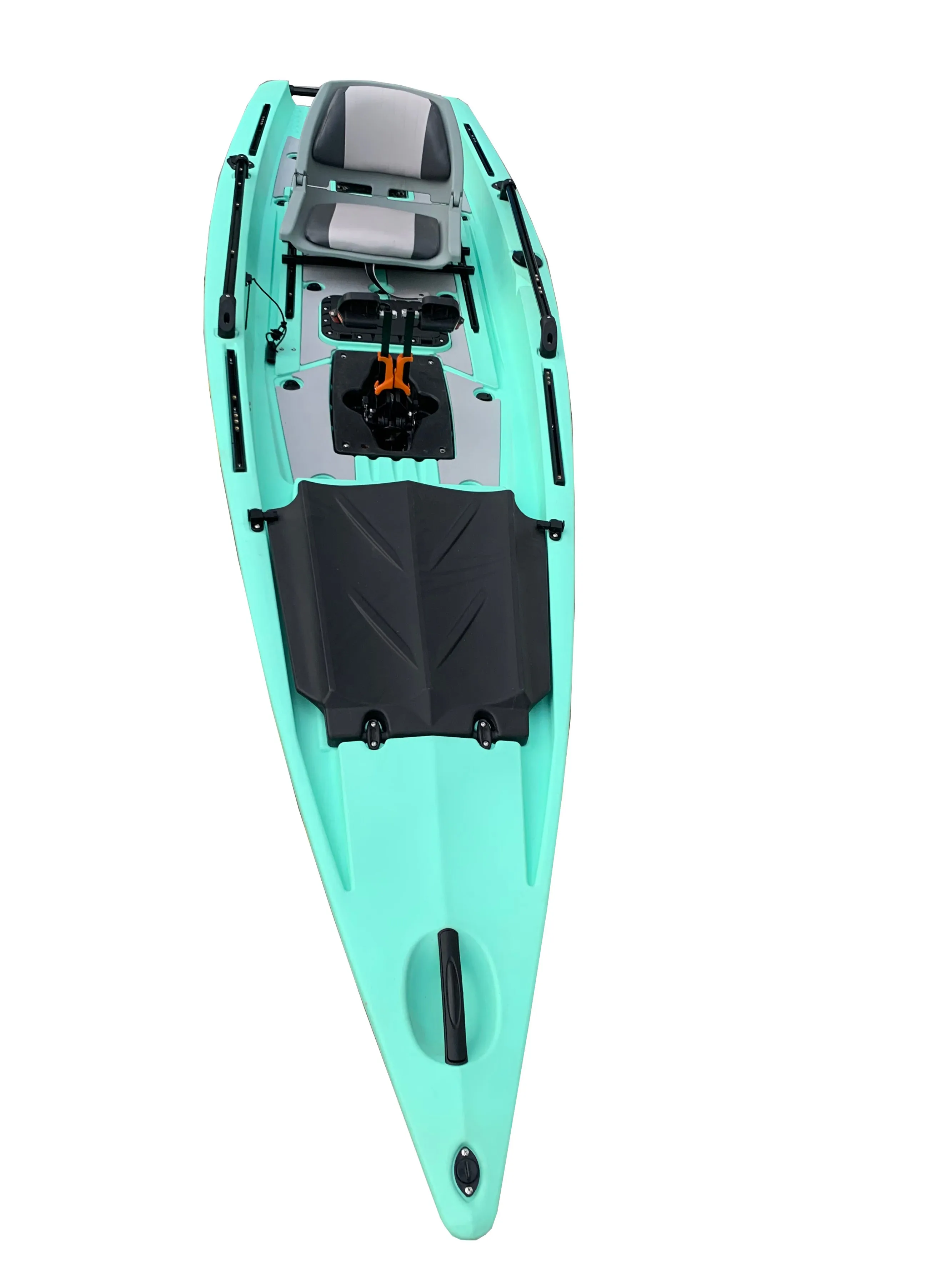 New Arrival 13ft 4m PE Material Eco-Friendly Pedal Drive 1 Person Sit-on-top Fishing Kayak for Rivers
