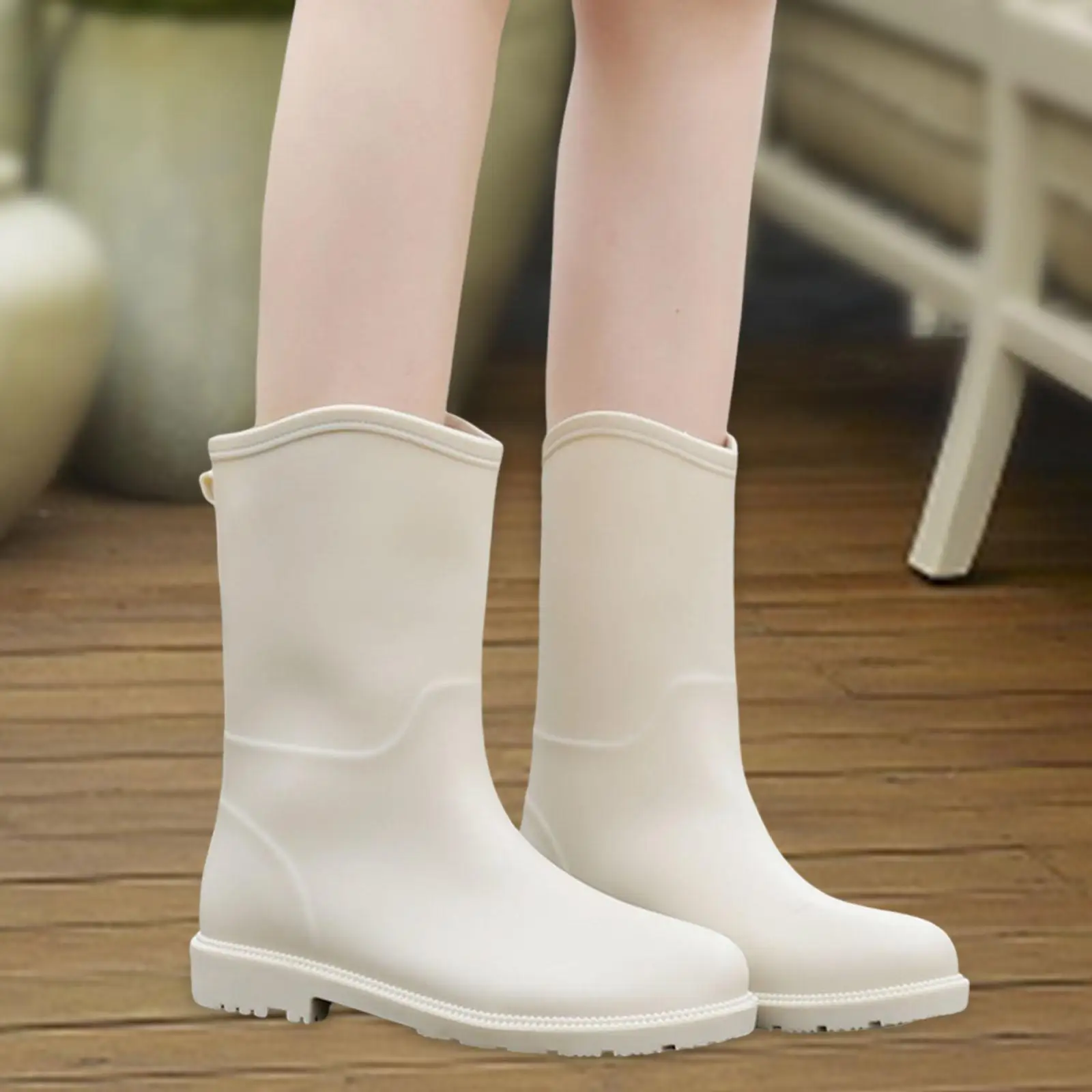 Women Rain Boots Garden Shoes Versatile Tear Resistant Mid Calf Rain Boots Rain Shoes for Hiking Outdoor Fishing Travel