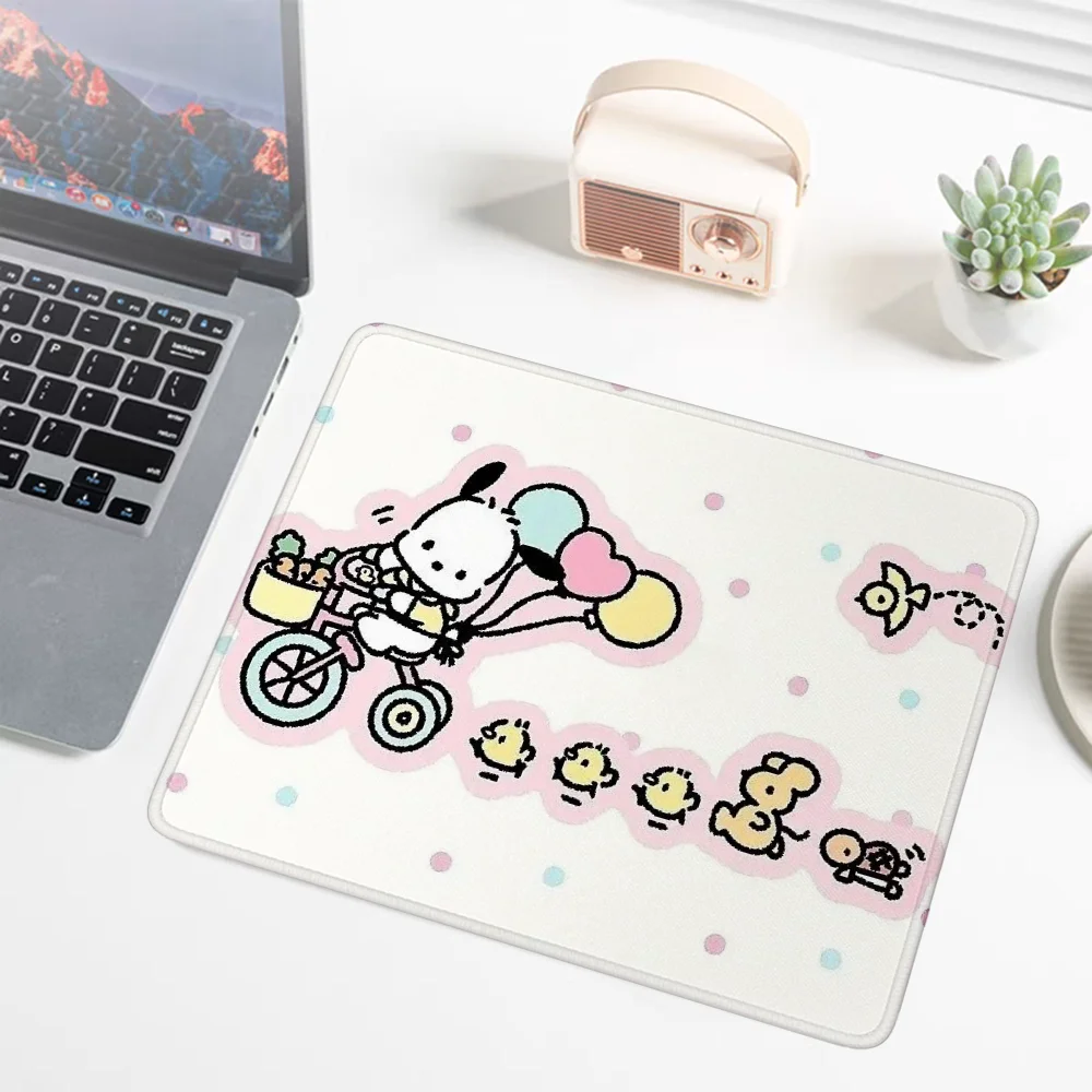 Pochacco Sanrio Small Mouse Pad Pc Gaming Laptop Gamer Kawaii Deskmat Cute Wireless Mouse for Computer Mausepad Keyboard Mat