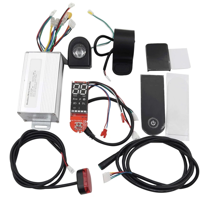 Pengontrol skuter listrik, untuk Xiaomi M365 pengontrol skuter listrik Bluetooth Dashboard Kit 36V 350W pengontrol Motor Meter dengan pegangan rem tahan lama