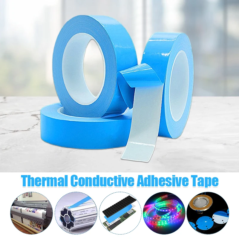 25M/Roll Thermal Conductive Tape Double Side Adhesive Tape For Chip PCB LED Strip Heatsink 20-50mm Width Transfer Tape