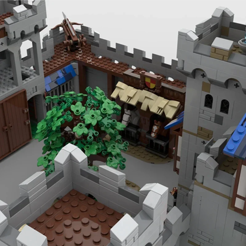 Medieval Fortress Model Building Bricks, Moc, Warrior Castle, Tecnologia Blocos Modulares, Brinquedos de Natal, Conjuntos DIY, Presentes de Montagem