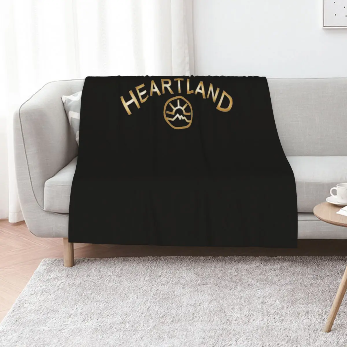 Heartland Logo Throw Blanket Luxury Thicken warm winter Cute Plaid Furrys Designers Giant Sofa Blankets