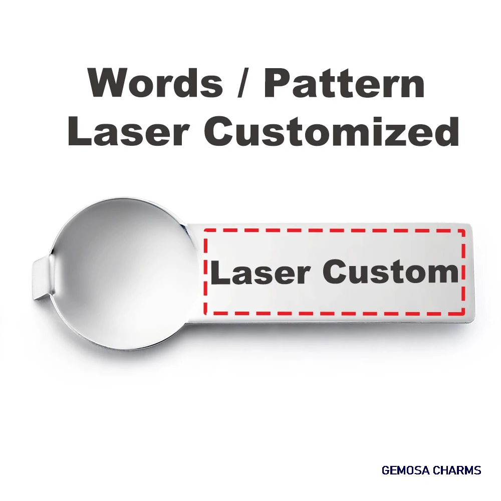 

GEMOSA Logo Pattern Words Laser Customized Italian Charm Bracelet Tool Opening for Stainless Steel Link Chain DIY Making Jewelry
