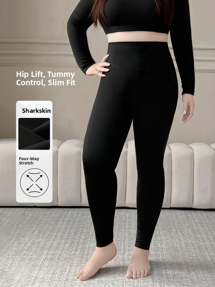 

High Waist Yoga Pants plus Size ark Skin Pattern Slimming Leg Lengthening Elastic Women's Faion Autumn Season Color