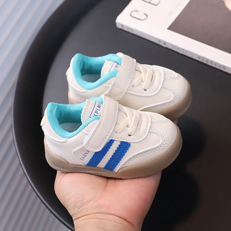 2024 autumn new baby shoes boys and girls children's sneakers all-match German training shoes soft bottom non-slip baby todd