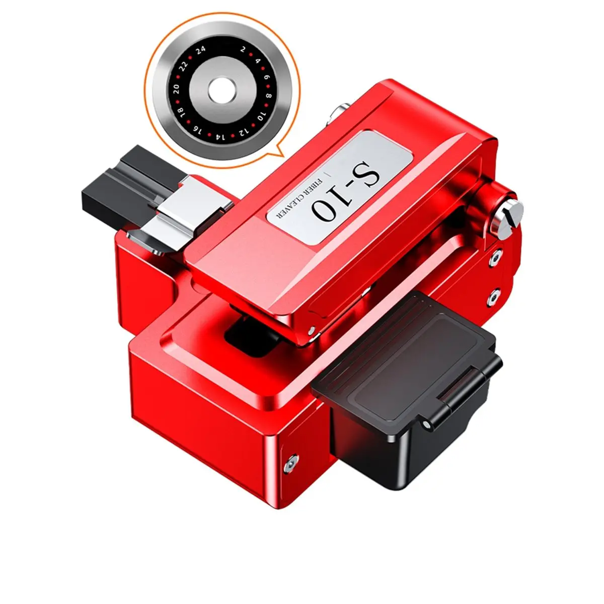 A46U S-10 Fiber Cleaver Hot Melt Cold Weld One Step Fiber Optic Cable Cutter Auto Blade Return Fiber Cutting Tool+Blade A