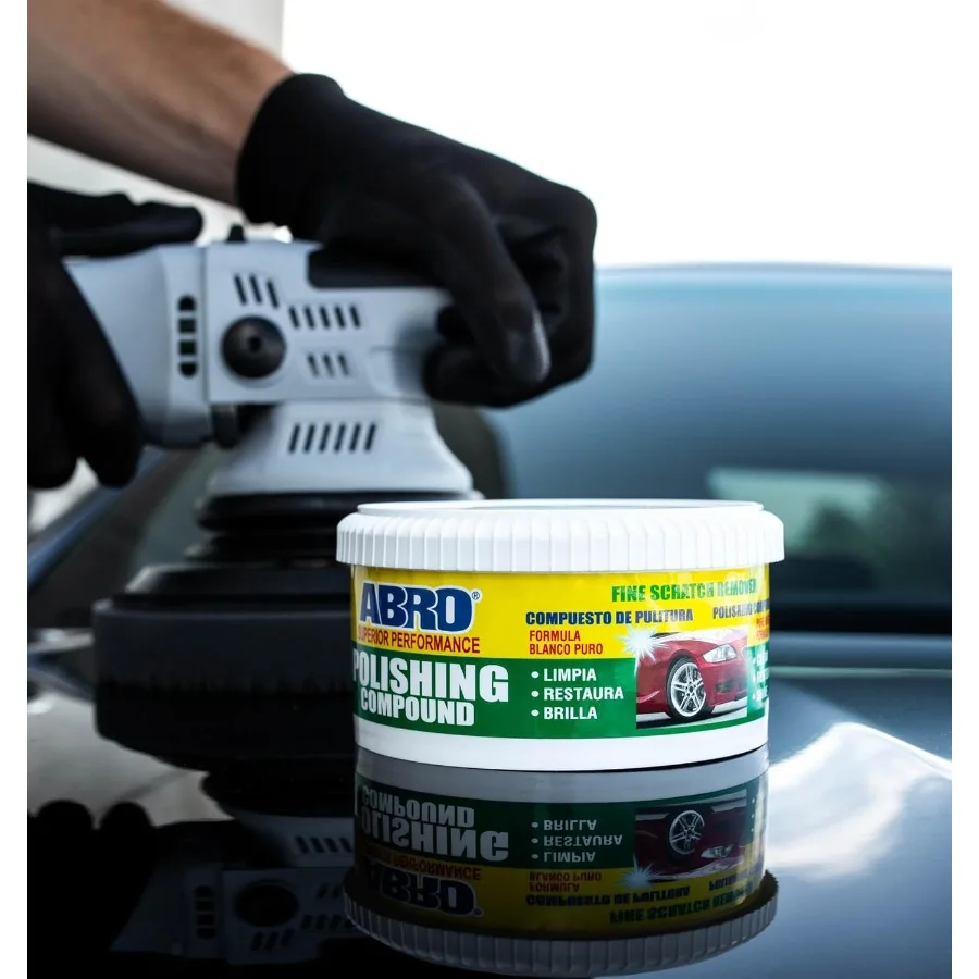Composto per lucidatura ABRO dalle prestazioni superiori da 10 once. Dispositivo per la rimozione dei graffi dell'auto Shine ad alta tecnologia per ripristinatori di veicoli, turbinii e graffi