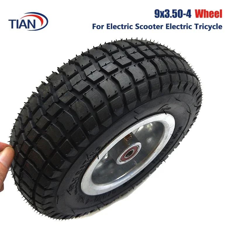 Good Quality Electric Scooter 9X3.50-4 Wheel Rims with Inner Tube Fits Gas Scooter Pocket Bike Electric Tricycle