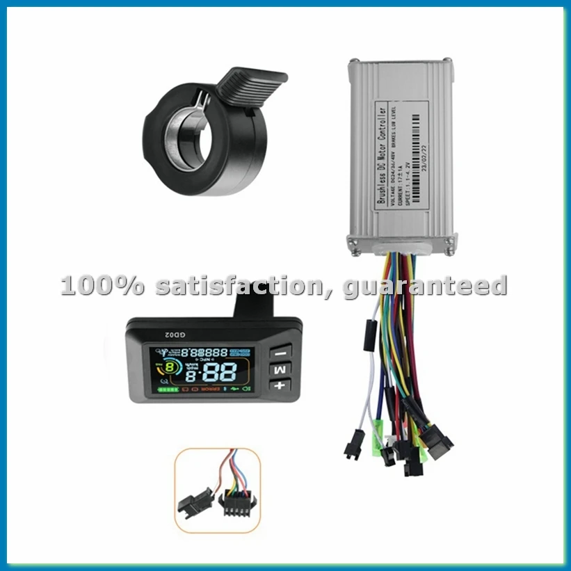 

36V 48V 17A Brushless Controller GD02 Meter LCD Display 24V-60V+Throttle Kit for Electric Scooter E-Bike Repair Kit-BCBW