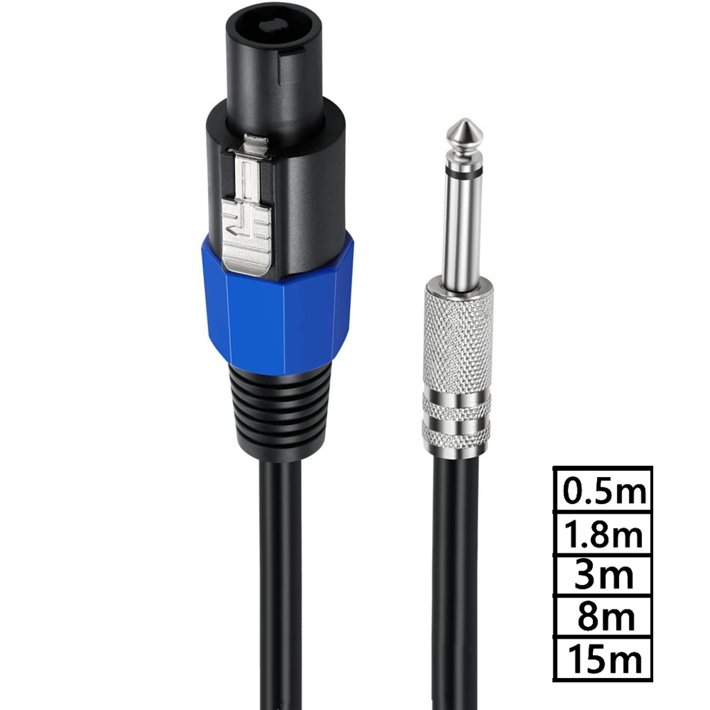 Speaker Cable Speakon Mmale Connector to 1/4