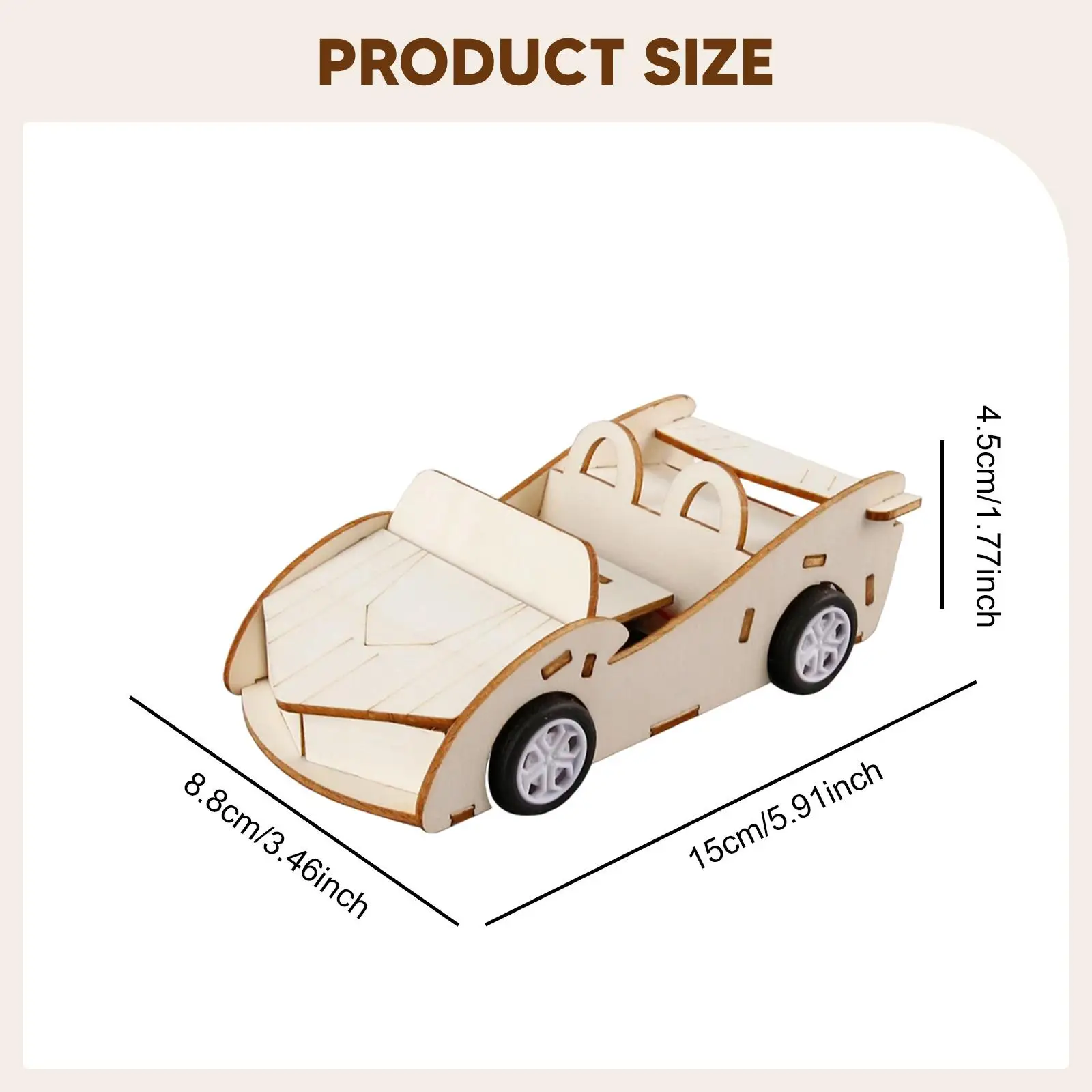 

Обучающий научный конструктор: 3D-пазл «Машинка» — интерактивный деревянный набор для сборки, STEM-робототехника для творческой практической работы