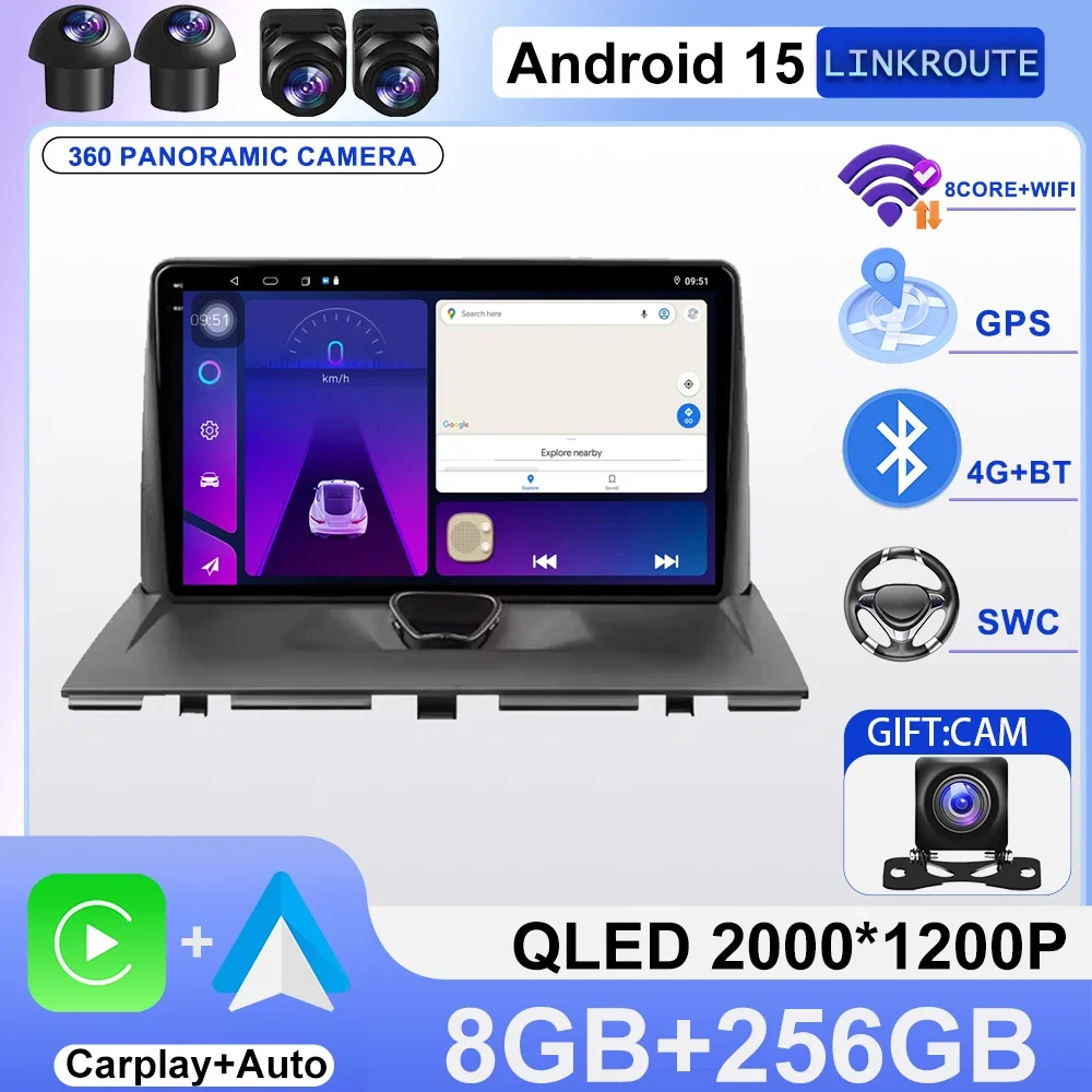Car Radio Carplay，Peugeot Expert 2 For Citroen Jumpy For Fiat Scudo For Toyota Proace 2007-2017 Android Auto Navigation GPS