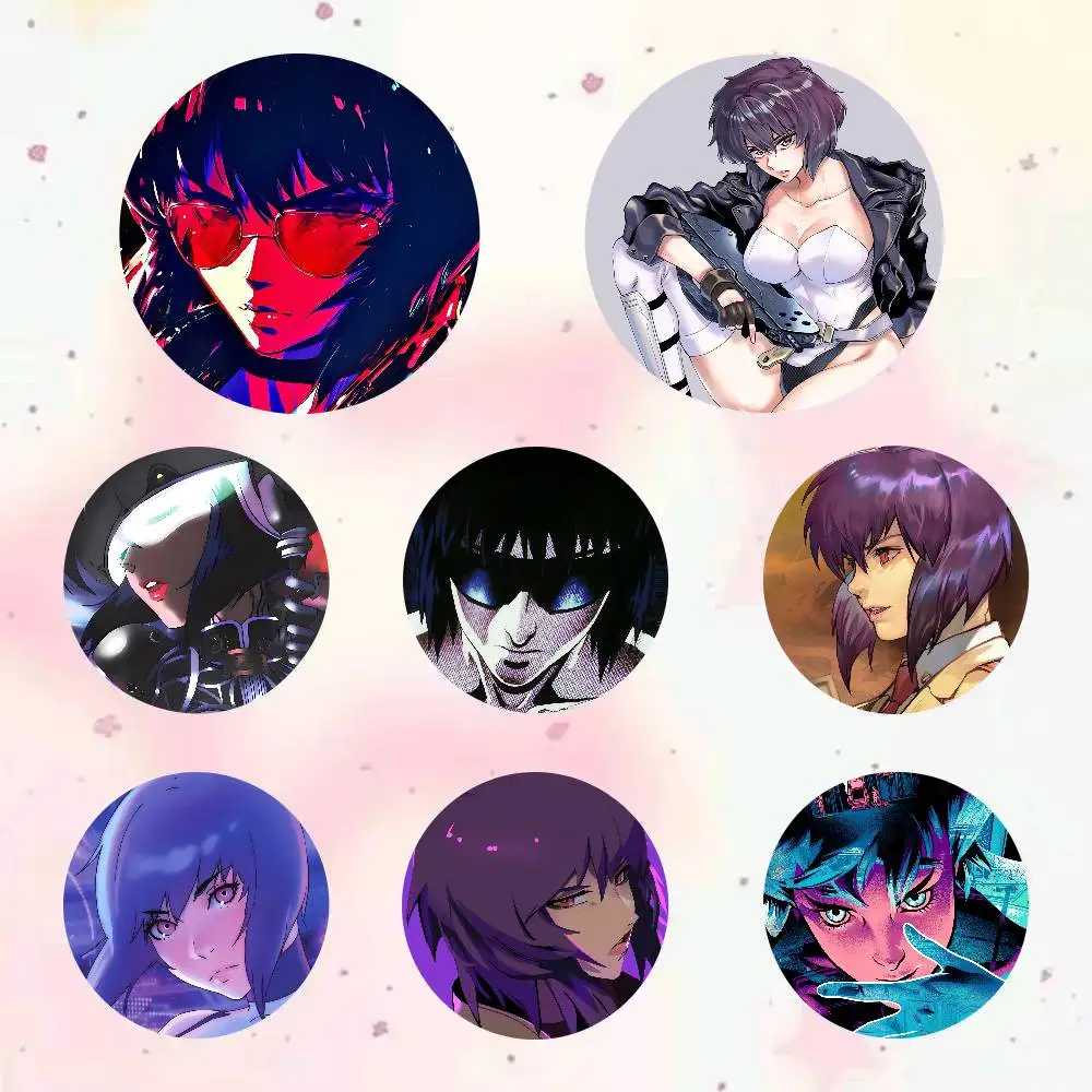 Anime Ghost In The Shell Cartoon Game Brooch Badge Bag Jacket Pins Jewelry Accessories Gifts