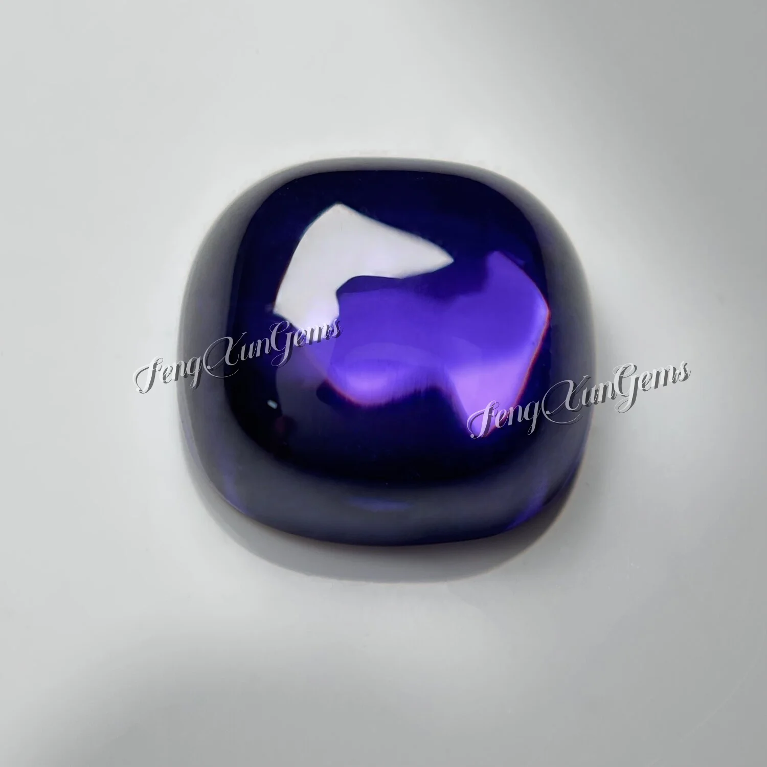 Violet 5/10pcs 4x4~10x10mm Cushion Shape Synthetic Gemstone CZ Flat Bottom Cabochon Zirconia for Jewelry Necklace Making