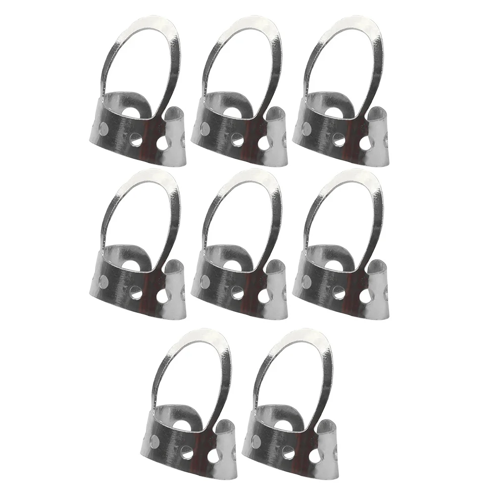 

8 PCS Guitar Banjo Pick Set Accessories Classical Supplies Parts Silver Thumb Finger Picks for Plectrum