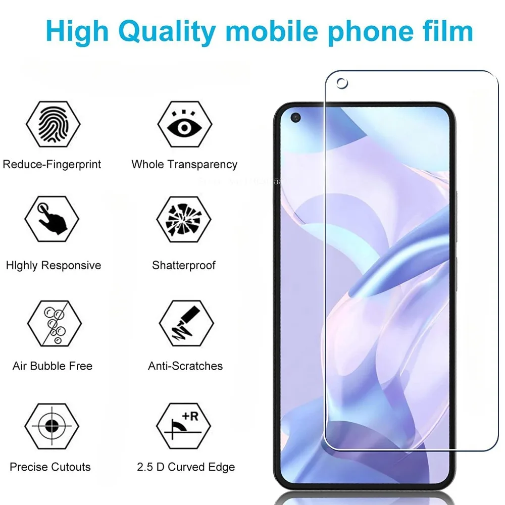 2Pcs 9H Tempered Glass for Xiaomi 13T Pro 12T 11T 10T Pro HD Screen Protectors for Xiaomi Mi 12X 9T 11 Lite 5G 9 Pro 8 Lite