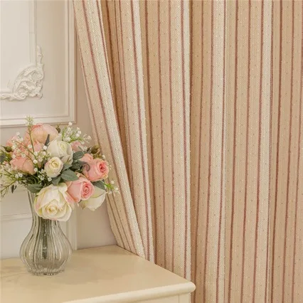 Tobago Faire Island Rainbow Small Fragrant Snow Neal Jacquard Curtains for Living Room French Window Customized