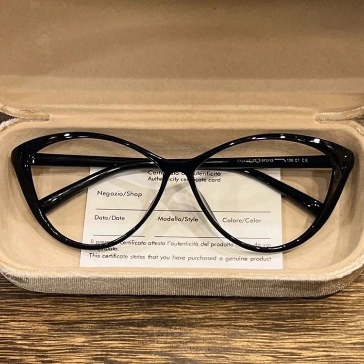 300pcs/lot New round face ultra-light cat eye myopia glasses black frame vegan female retro anti-blue light leveling frames whol